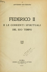 Cover of: Federico II: e le correnti spirituali del suo tempo