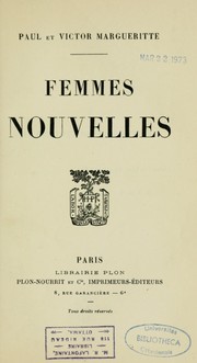 Cover of: Femmes nouvelles