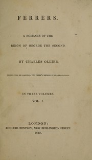 Cover of: Ferrers by Charles Ollier
