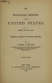 Cover of: Financial history of the United States by Bolles, Albert Sidney