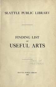 Cover of: Finding list of useful arts