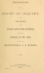 Cover of: Findings of the Court of inquiry