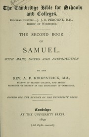 Cover of: The First [and Second] Book[s] of Samuel: with maps, notes and introduction