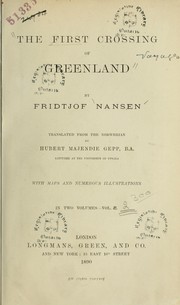 Cover of: The first crossing of Greenland