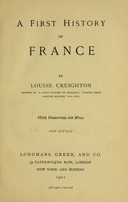 Cover of: A first history of France