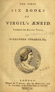 Cover of: The first six books of Virgil's Aeneid