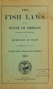 Cover of: The fish laws of the state of Oregon