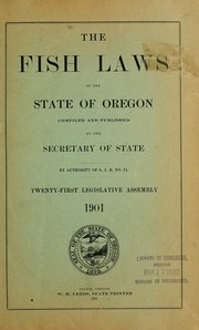 Cover of: The fish laws of the state of Oregon by Oregon.