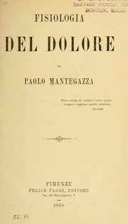 Cover of: Fisiologia del dolore by Paul Mantegazza