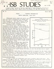 Cover of: Focus-- teenage pregnancies, North Carolina, 1973-1977 by North Carolina. Public Health Statistics Branch