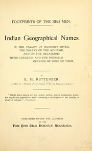 Footprints of the red men by Edward Manning Ruttenber