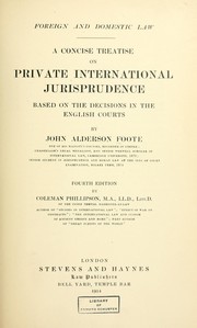 Cover of: Foreign and domestic law. by John Alderson Foote, John Alderson Foote