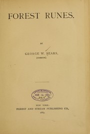 Cover of: Forest runes by George Washington Sears