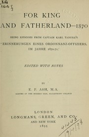 Cover of: For King and Fatherland- 1870 by Karl Tanera