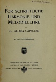 Cover of: Fortschrittliche harmonie- und melodielehre