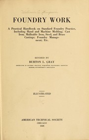 Cover of: Foundry work by William C. Stimpson, William C. Stimpson