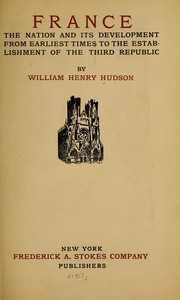 Cover of: France by William Henry Hudson