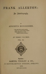 Cover of: Frank Allerton by Augustus Mongredien