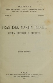 Cover of: František Martin Pelcel: český historik a buditel