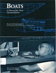 Cover of: Boats: a manual for their documentation