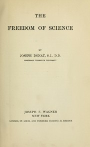 Cover of: The freedom of science