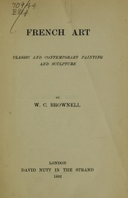 Cover of: French art by William Crary Brownell