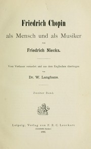 Cover of: Friedrich Chopin als Mensch und als Musiker by Frederick Niecks