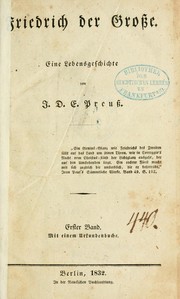 Cover of: Friedrich der Grosse.: Eine Lebensgeschichte.