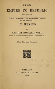 Cover of: From empire to republic by Noll, Arthur Howard