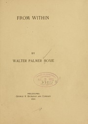 Cover of: From within by Walter Palmer Hoxie