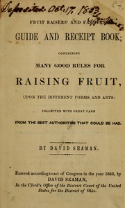 Cover of: Fruit raisers and farmer's guide and receipt book by David Seaman