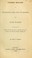 Cover of: Further remarks on supplying the city of Boston with pure water