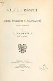 Cover of: Gabriele Rossetti by Zulia Benelli
