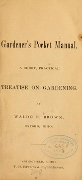 Cover of: Gardener's pocket manual by Waldo F. Brown