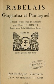 Cover of: Gargantua et Pantagruel