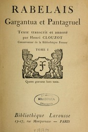 Cover of: Gargantua et Pantagruel by François Rabelais