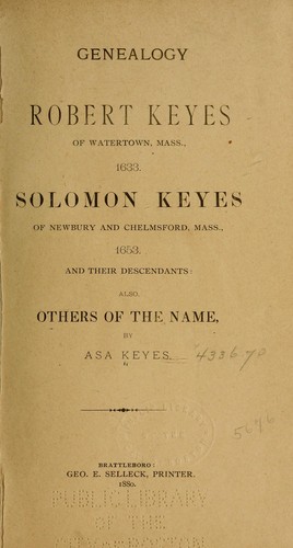 Genealogy by Asa Keyes