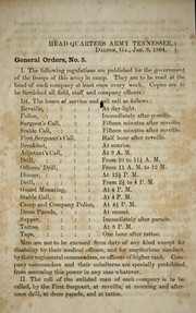 Cover of: General orders, no. 5