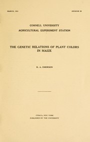 Cover of: The genetic relations of plant colors in maize