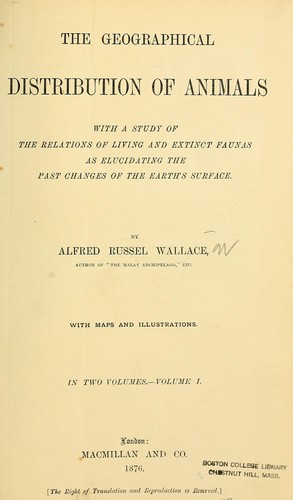 The geographical distribution of animals (1876 edition) | Open Library