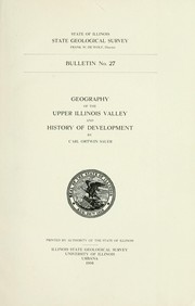 Cover of: Geography of the upper Illinois Valley and history of development