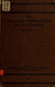 Cover of: The geologic formations of California by James Perrin Smith