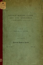 Cover of: George Rogers Clark and the Kaskaskia campaign