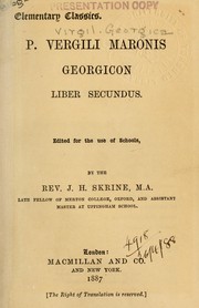 Cover of: Georgicon liber secundus by Publius Vergilius Maro