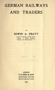 Cover of: German railways and traders by Pratt, Edwin A.