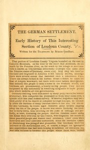 Cover of: The German settlement by Briscoe Goodhart