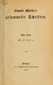 Cover of: Gesammelte Schriften