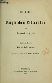 Cover of: Geschichte der englischen Litteratur by Bernhard Aegidius Konrad ten Brink