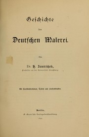 Cover of: Geschichte der deutschen Malerei.