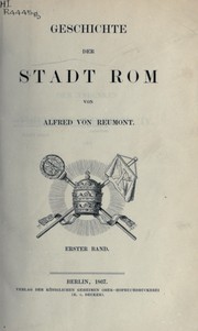 Cover of: Geschichte der Stadt Rom